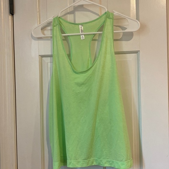 Athleta Tops - Neon green athleta tank top size XL